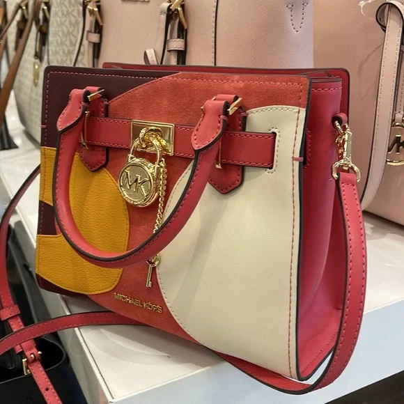 MICHAEL KORS Hamilton Small Two-Tone Satchel
COLOR LIGHT BERRY SHERBET MULTI
NWT - Picture 16 of 16
